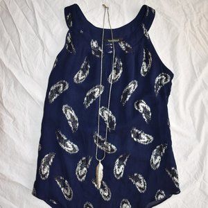 White House Black Market Silk Feather Tank